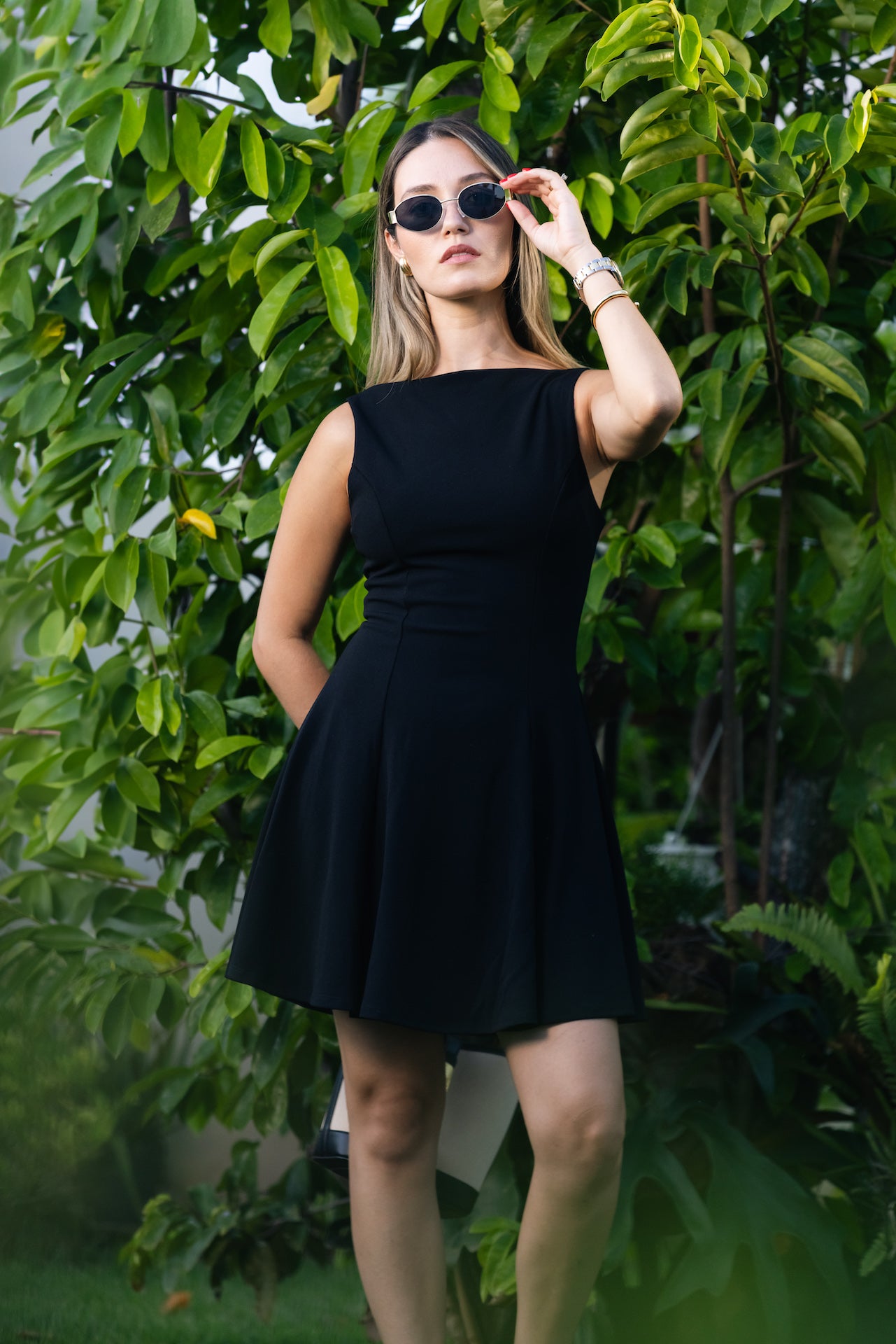 Boat Neck Little Black Dress