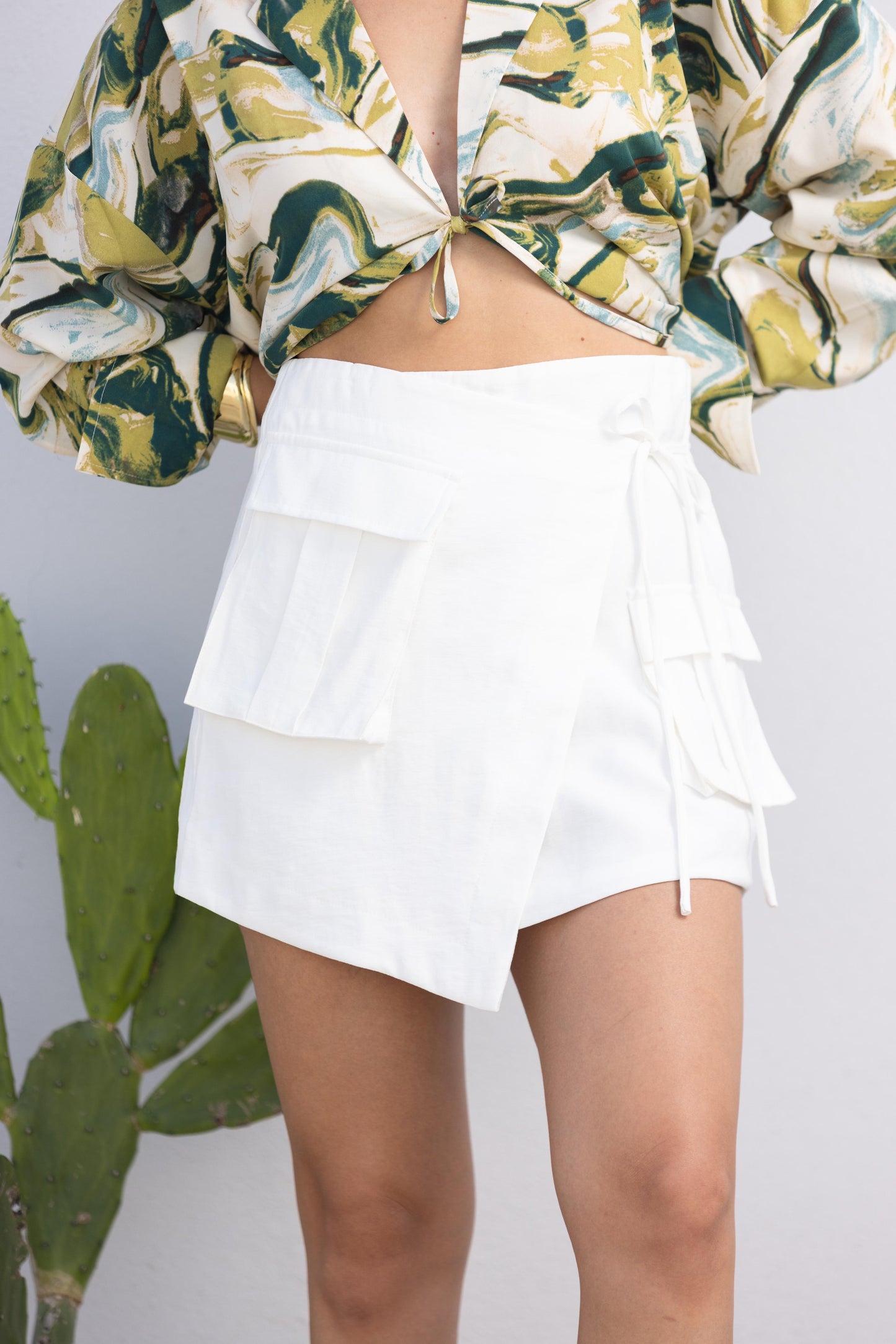 Cargo Mini Wrap Skirt