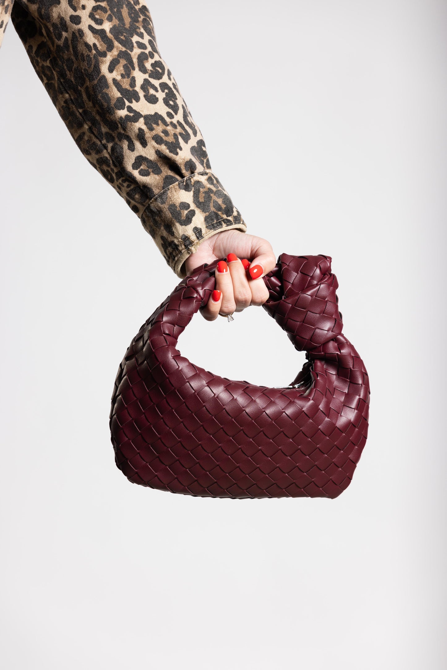 Burgundy Braided Bag