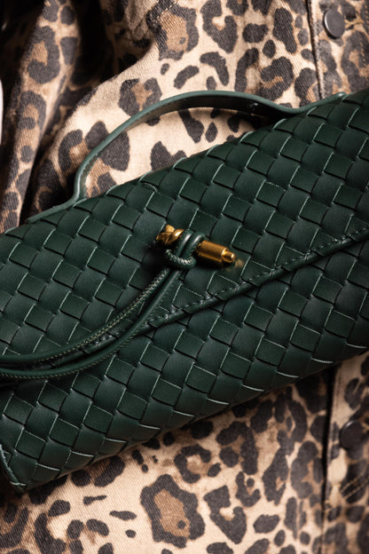 Braided Knot Bag- Forest Green