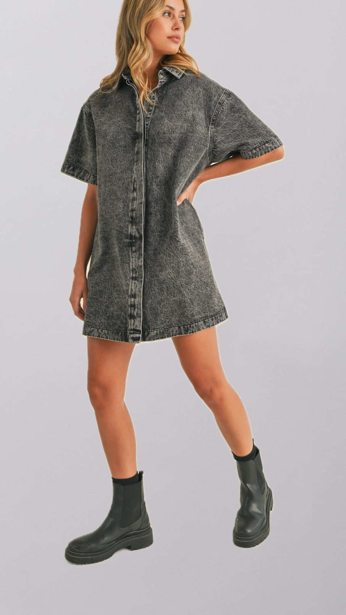 Demin Shirt Dress