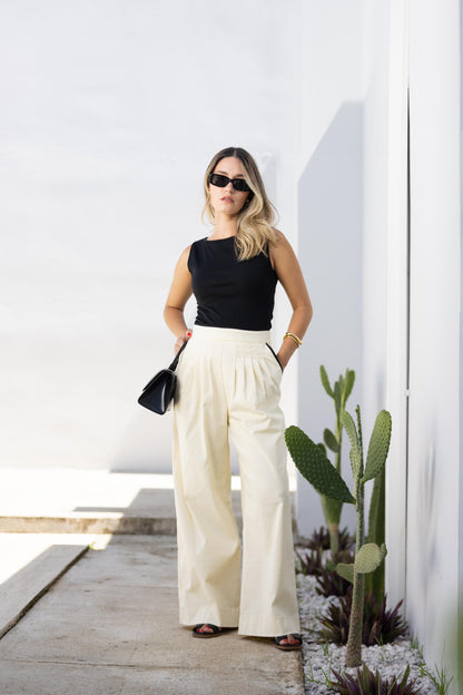 Wide Leg Linen Pant