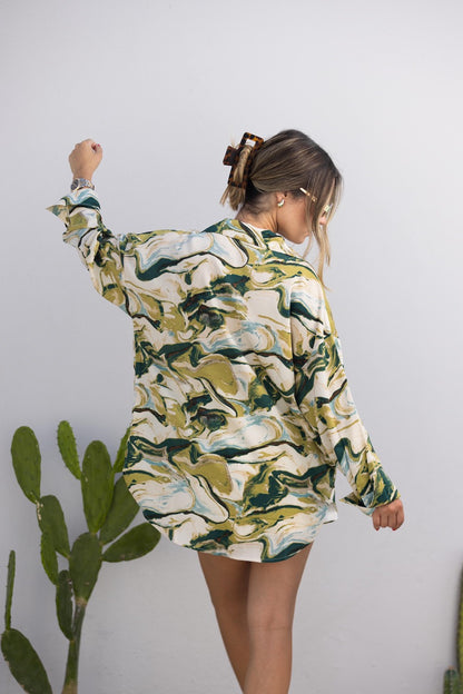 The Tropics Front Tie Blouse